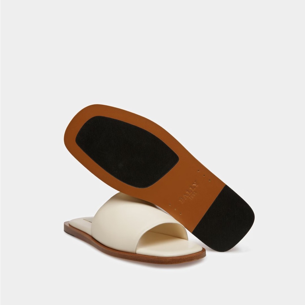 Bally Sabian Leather Sandals In Bone